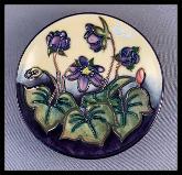 Moorcroft Hepatica Violet plate