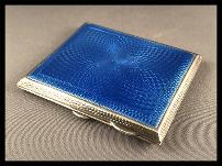 Silver Guilloche cigarette case